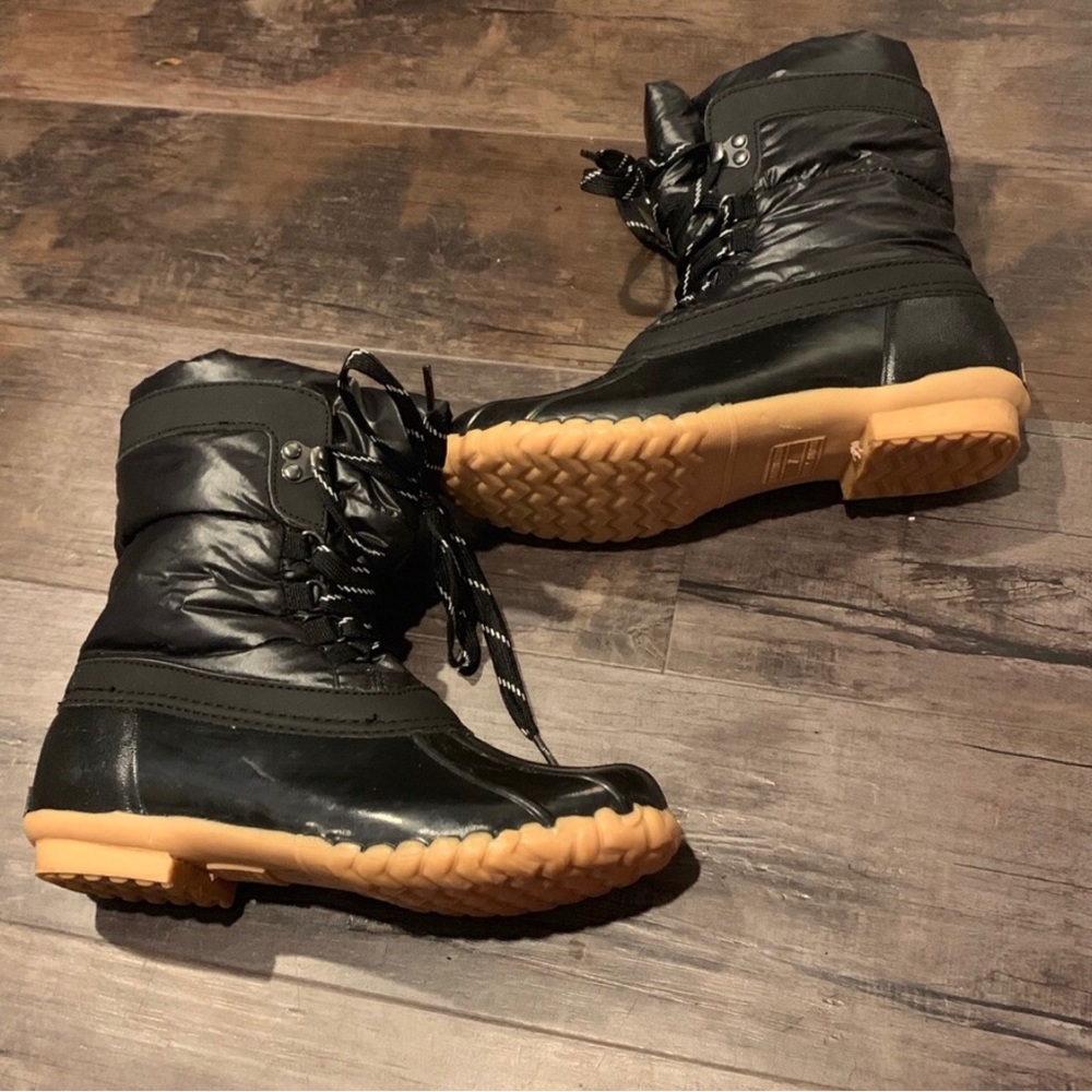 Sporto Size 7 Black Winter Snow Rain Boots